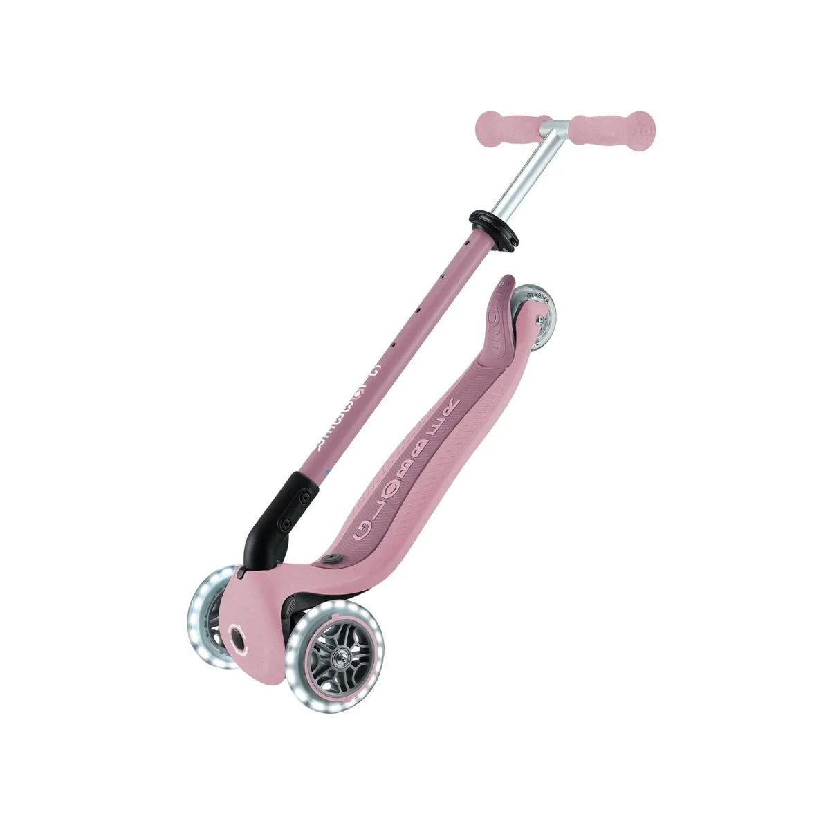 Globber Go Up Active Lights Eco Scooter - Berry