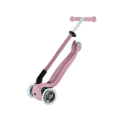 Globber Go Up Active Lights Eco Scooter - Berry