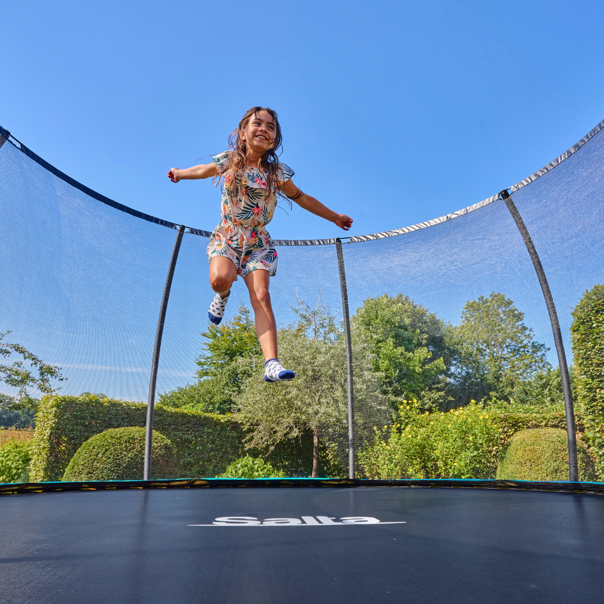 8ft 2" Salta Cosmos Round Trampoline with Enclosure