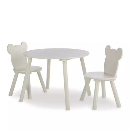 CuddleCo Play House Bear Table & 2 Chairs - Pebble