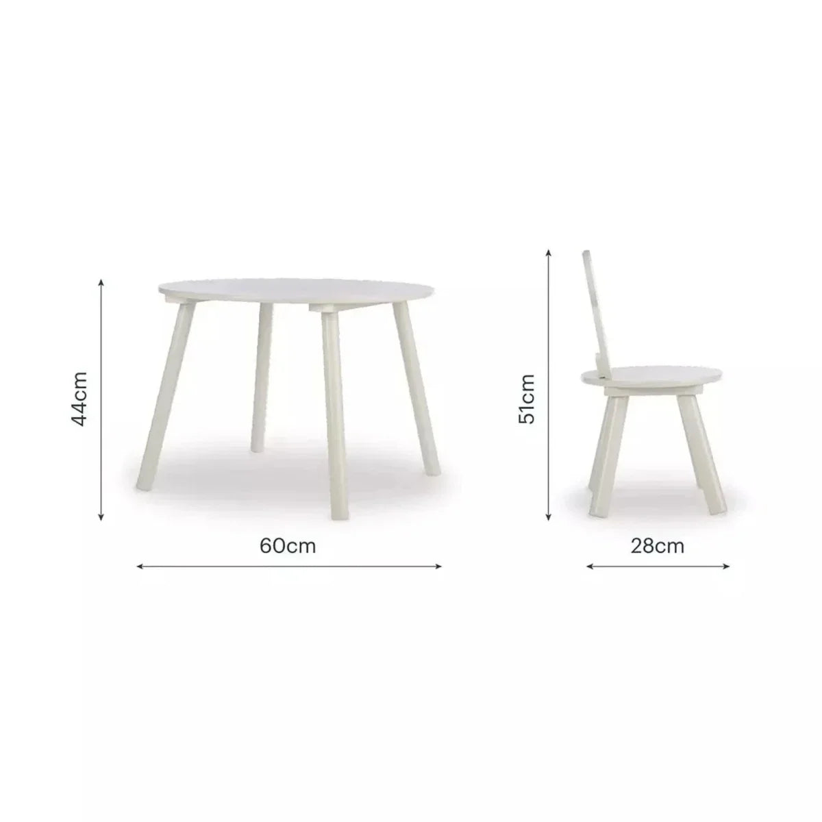 CuddleCo Play House Bear Table & 2 Chairs - Pebble