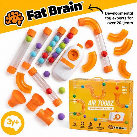 Fat Brain Toys Air Toobz – Air-Powered STEM Building Set for Kids