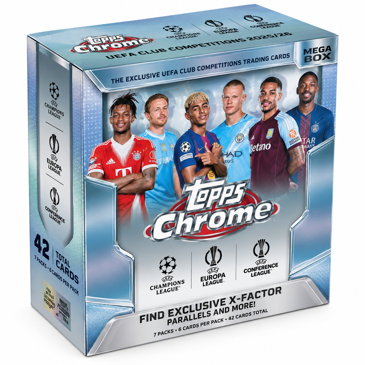2025-26 Topps Chrome UEFA Club Competitions Mega Box