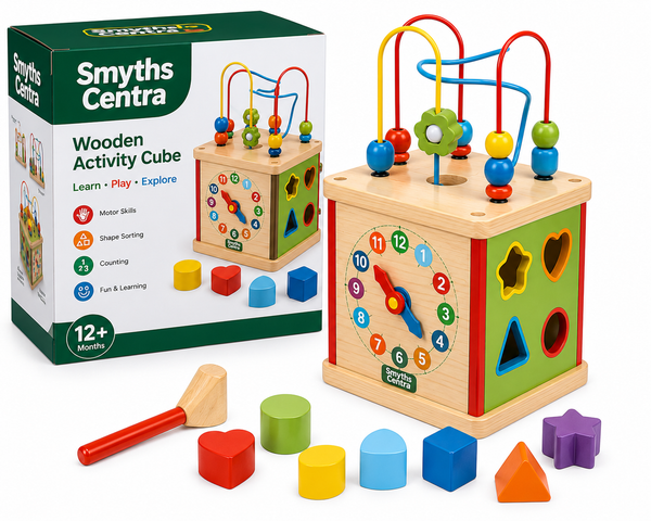 Smyths Centra Wooden Activity Cube