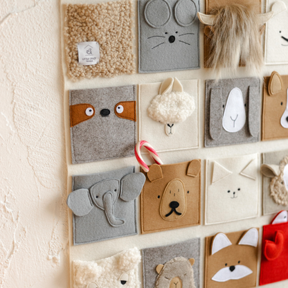 Woodland Felt Advent Calendar, Wall Organizer