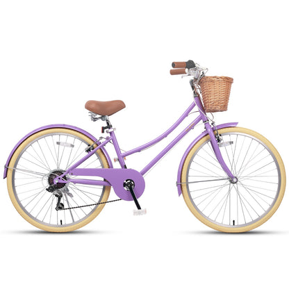 Glerc 26 Inch Beach Cruiser Hybrid Kids Bike - Missy