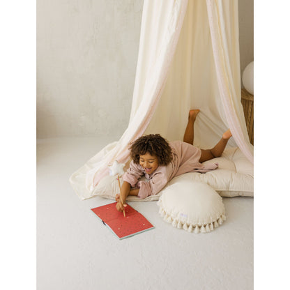 MINICAMP Kids Bed Canopy with Tulle & Tassels in Cream