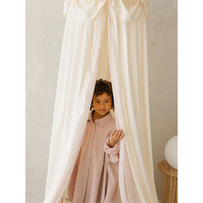 MINICAMP Kids Bed Canopy with Tulle & Tassels in Cream