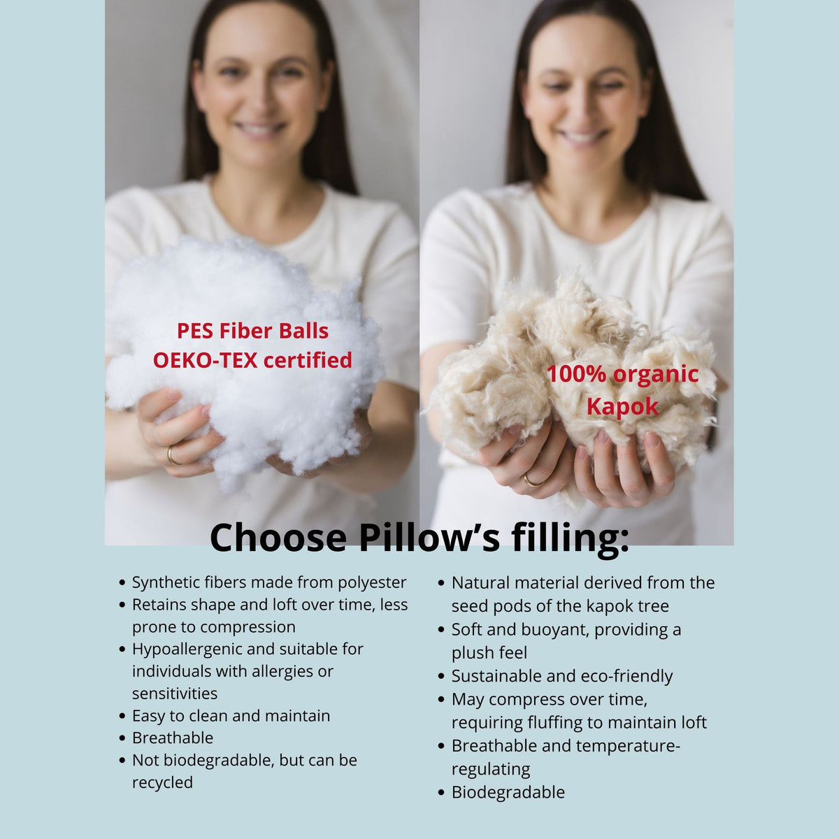 MINICAMP Full Body Pillow for Sleeping & Lumbar Support with Organic Cover in Milk White
