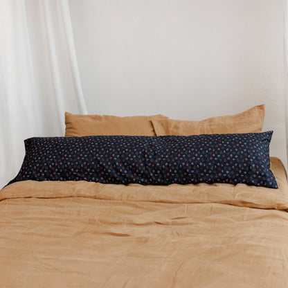 MINICAMP Long Maternity & Lumbar Support Pillow with Organic Cover in Navy Blue