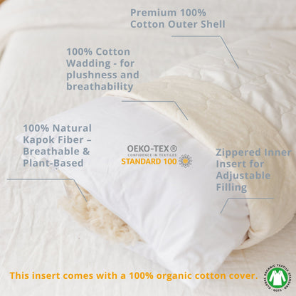 MINICAMP Full Body Maternity Pillow with Organic Floral Print Cover