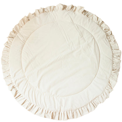 MINICAMP Kids Playmat with Ruffled Border in Ecru