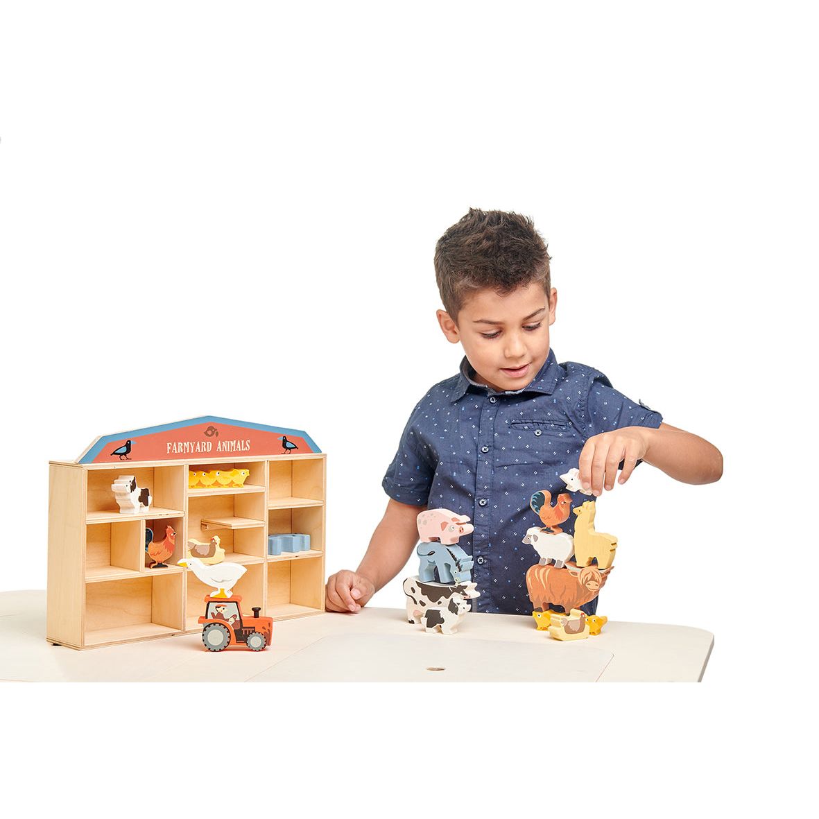 13 Farmyard Animals Shelf Set