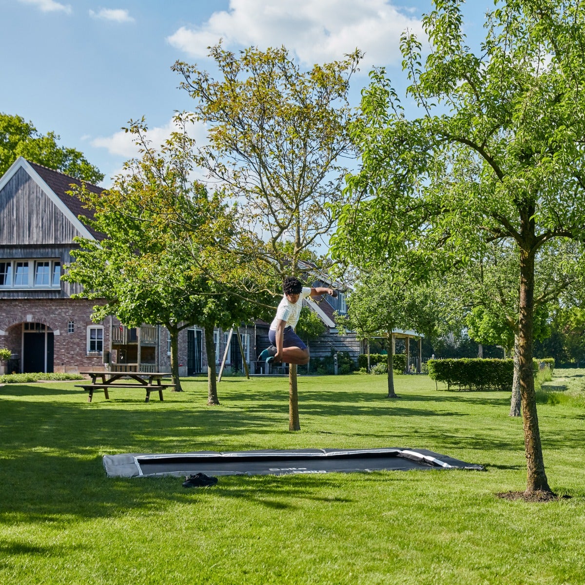 13ft x 8ft Salta Royal Baseground Black Rectangular Trampoline