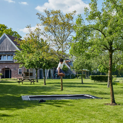 13ft x 8ft Salta Royal Baseground Black Rectangular Trampoline