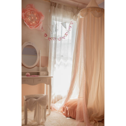 MINICAMP Kids Bed Canopy with Tulle & Tassels in Cream