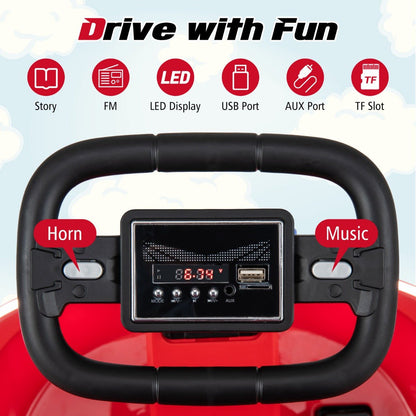 Electric kids Ride-on Bumper Car with 360° Spinning and Dual Motors-Red
