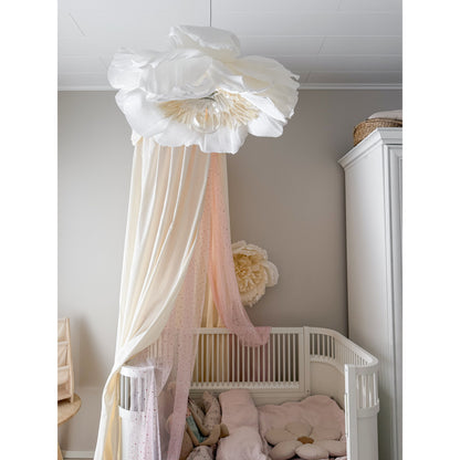 MINICAMP Kids Bed Canopy with Tulle & Tassels in Cream