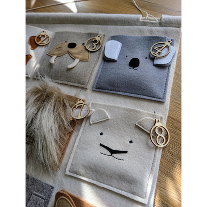 Woodland Felt Advent Calendar, Wall Organizer
