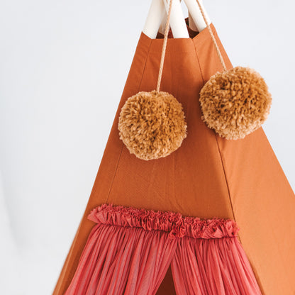 MINICAMP Fairy Kids Play Tent with Tulle in Cognac